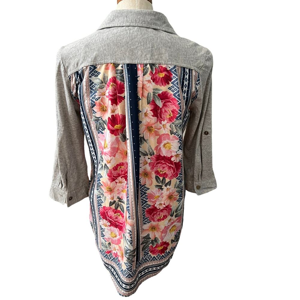 Caite and Kyla Boho Embroidered Patchwork Top S